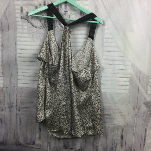 ToTo Collection Satin Floral Tank Top 1X - Picture 5 of 7